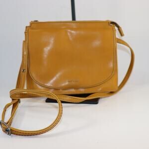 Matt & Nat Mustard Yellow Crossbody Bag Vegan Leather